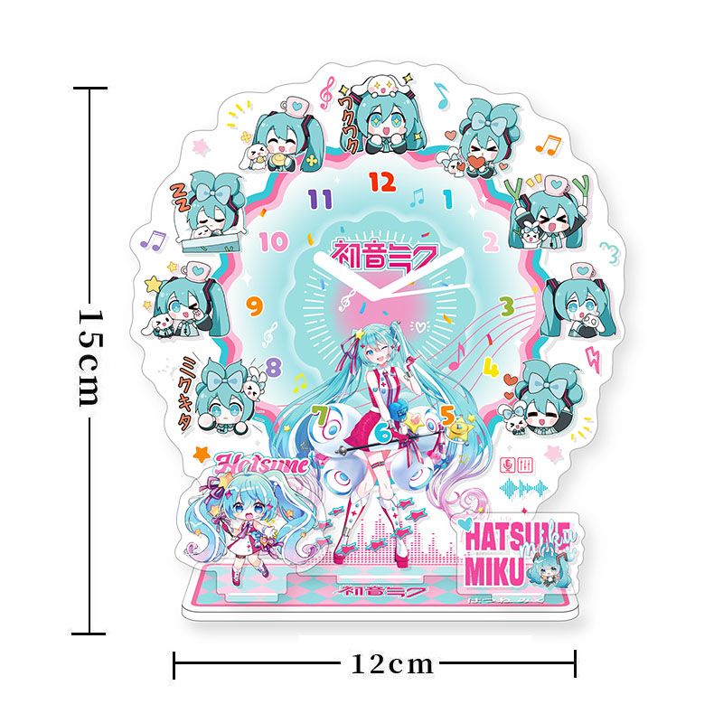 Cosplay Anime N - Hatsune Miku Anime Acryl-Uhrständer Desktop-Dekoration Kreatives