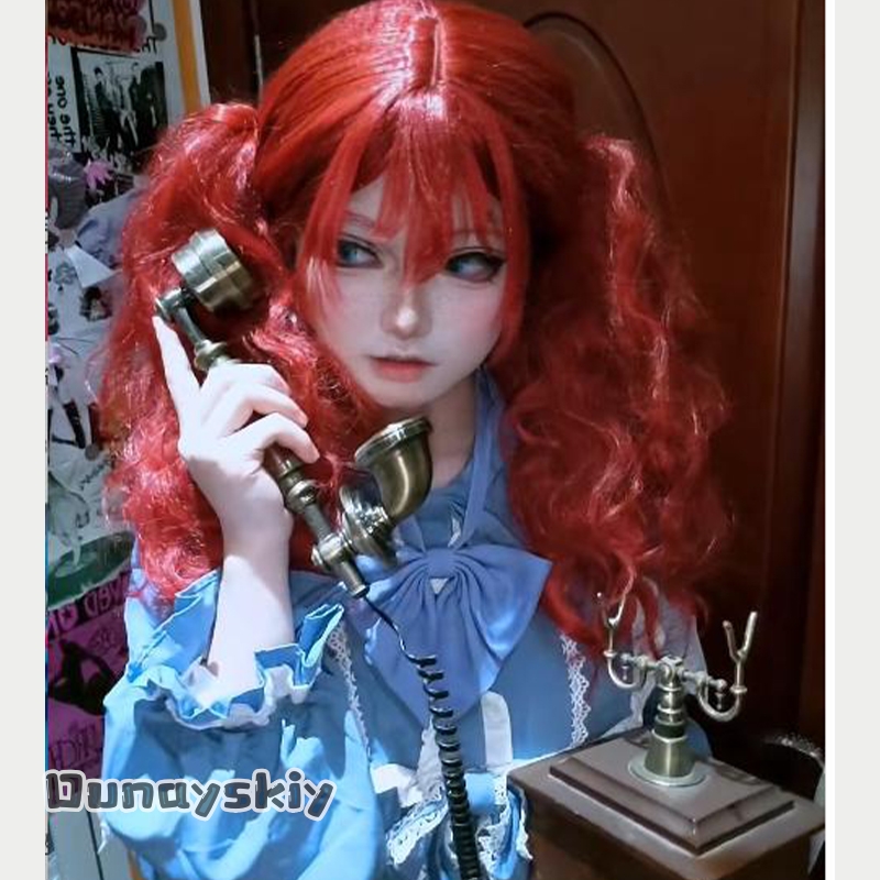 Anime Cosplay Red Hair - Hemera*/Poppy Game Cosplay-Kostüm Kleid Game Poppy