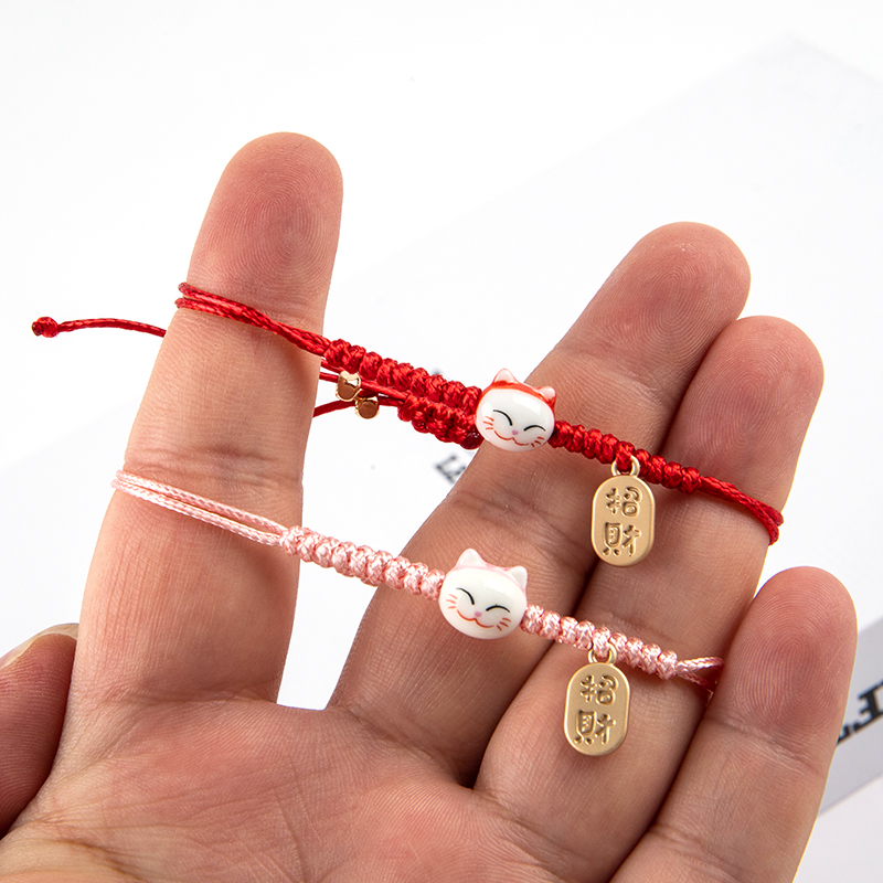 Naruto Headband Metal - Handgemachte Bunte Seil Glückliche Katze Armband