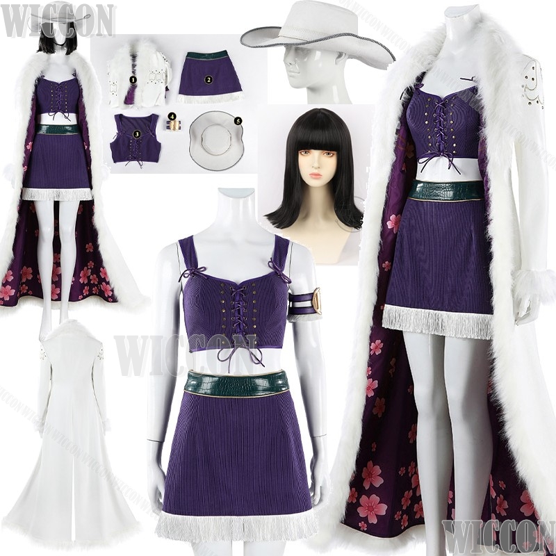 Anime Cosplay Long Black Hair - Nico Anime Film Robin Cosplay Kostüm