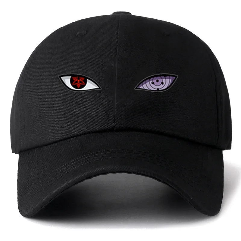 Naruto Headband Metal - Hochwertige Anime Eyes Snapback Cap Baumwoll-Baseballkappe