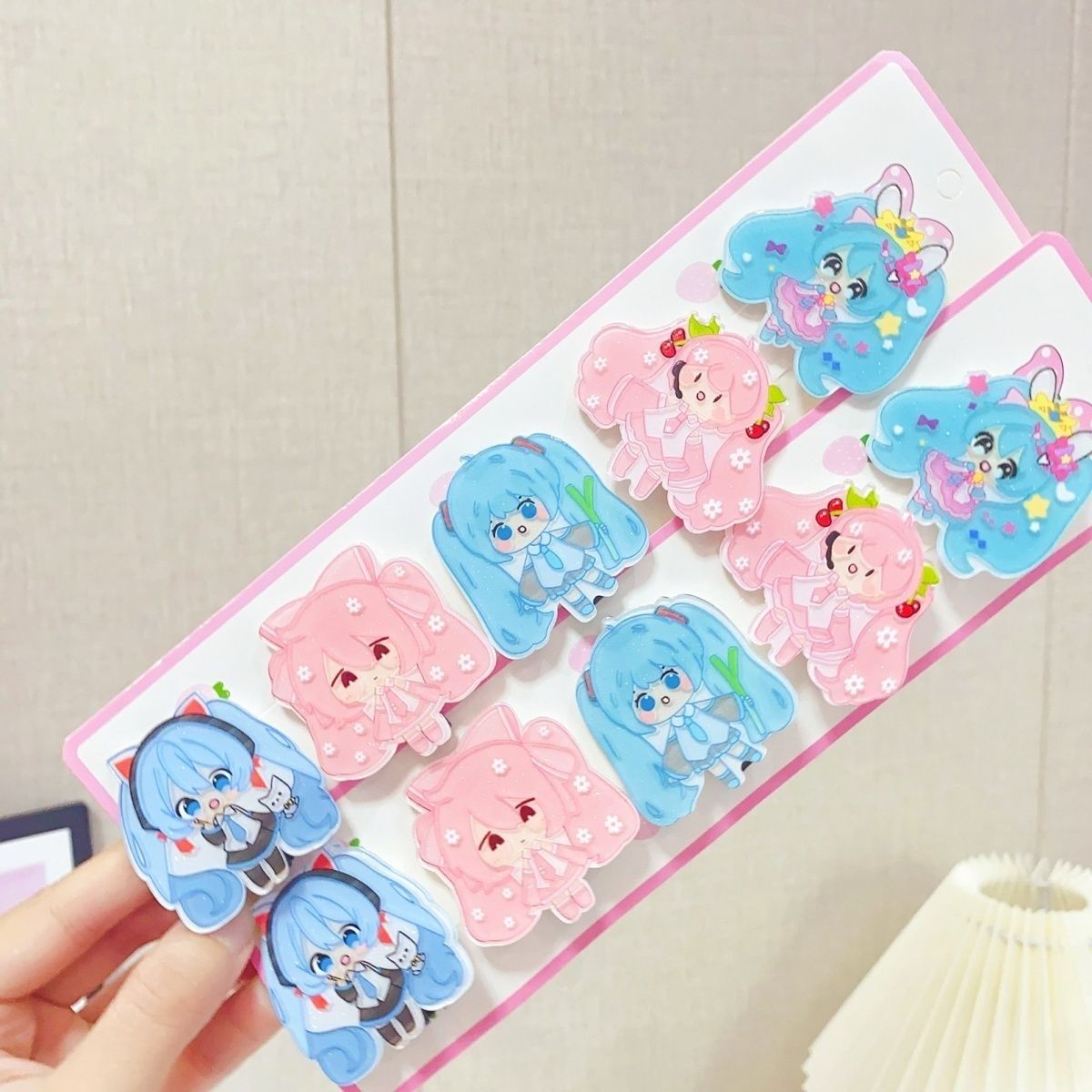 Cosplay Anime N - Hatsune Miku Cartoon-Haarspange, seitliche Haarspange, niedliche