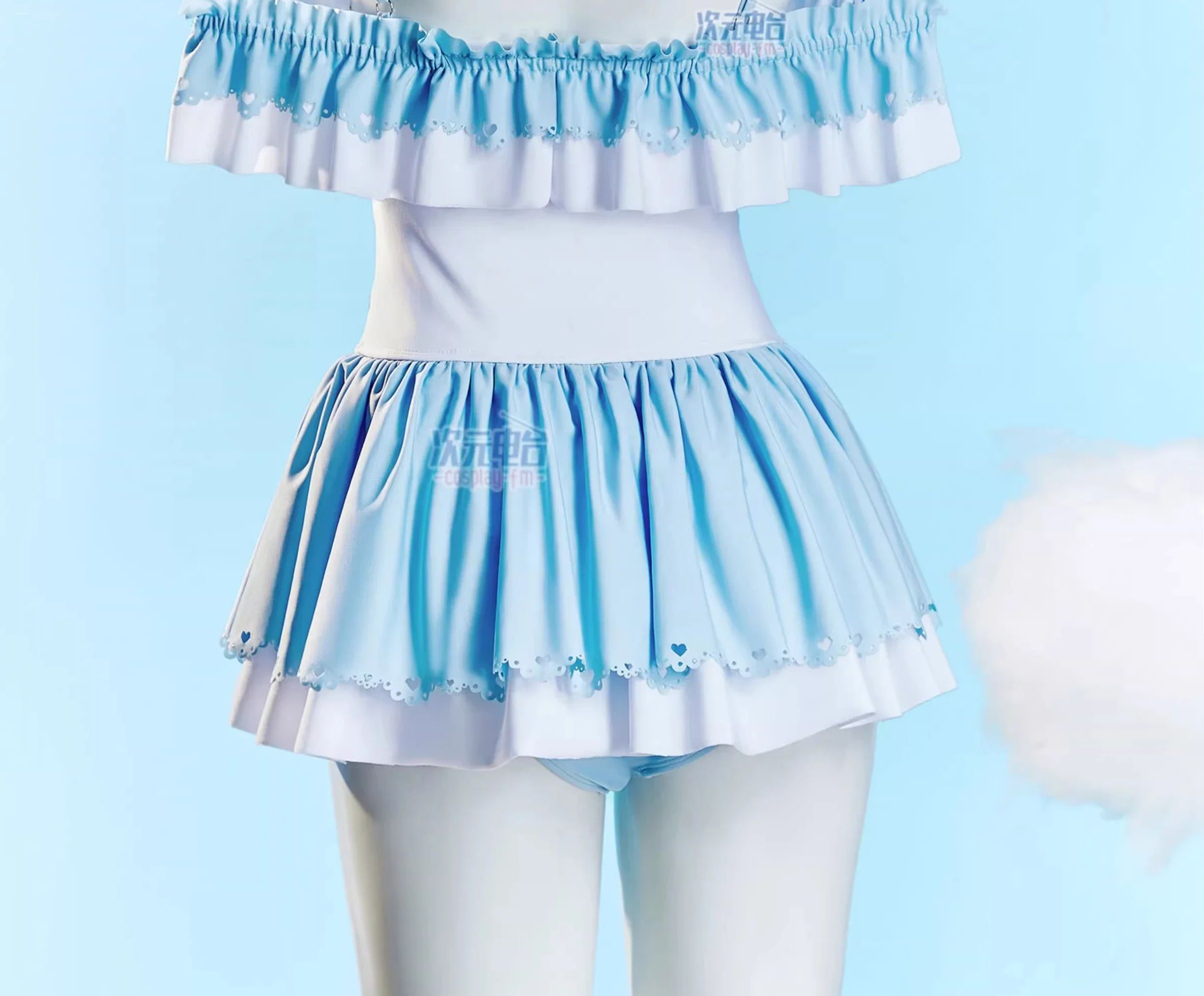 Anime Cosplay Girl - Cinnamoroll Cosplay-Kostüm, niedlicher, dezenter, einteiliger Badeanzug