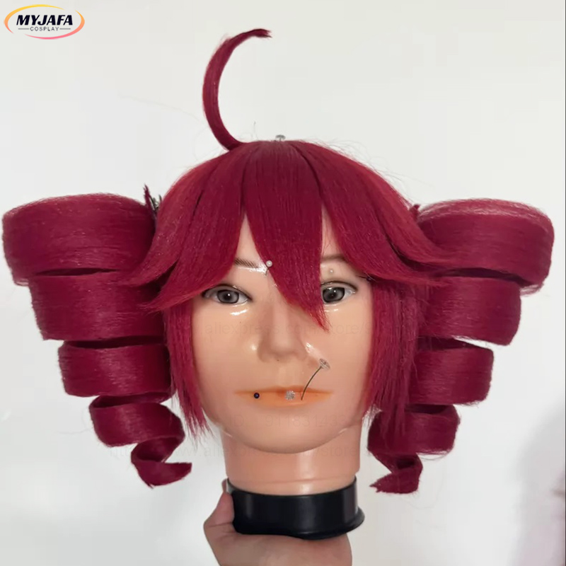 Anime Cosplay Red Hair - Anime Kasane Teto Cosplay Perücke, niedliche