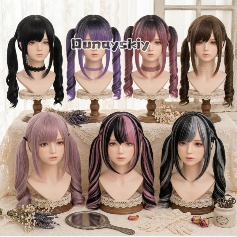 Cosplay Anime Black Hair - Cosplay Jirai Kei Halloween Party Rosa