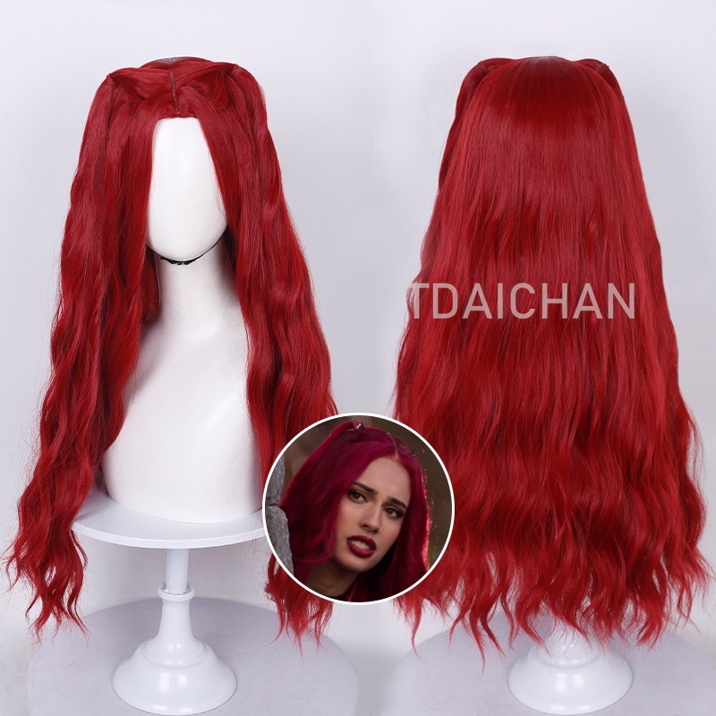 Lockige Cosplay-Perücke, rote  – Anime Cosplay Red Hair Bewertung und Preis