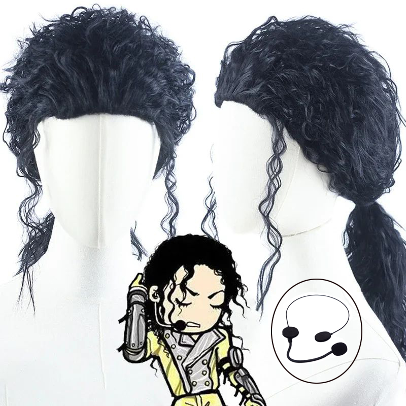 MJ Michael Cosplay Schwarze Pe – Anime Cosplay Long Black Hair Bewertung und Preis