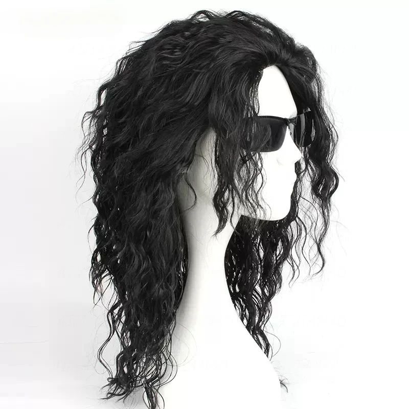 MJ Michael Cosplay Schwarze Pe – Anime Cosplay Long Black Hair Bewertung und Preis