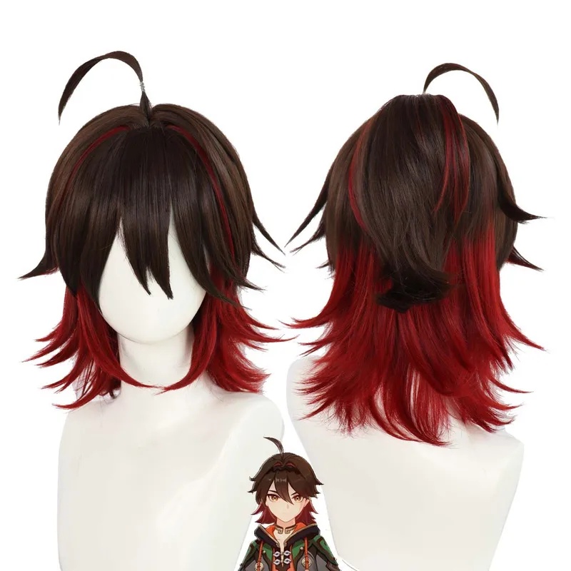 Le Cool Men Genshin Impact Gam – Cosplay Anime Black Hair Bewertung und Preis
