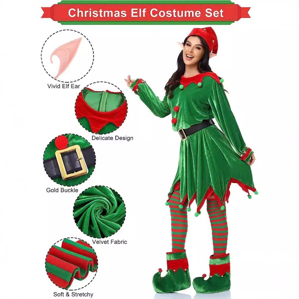 6er-Pack Weihnachtselfen-Kostü – Anime Cosplay Little Girl Bewertung und Preis