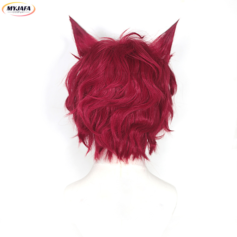 Sett Cosplay Perücke Spiel LOL – Anime Cosplay Red Hair Bewertung und Preis