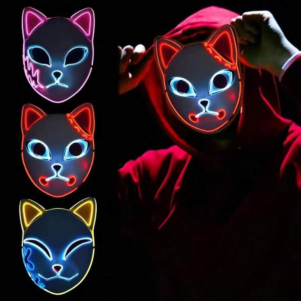 Halloween Neon Glow Maske Cosp – Anime Cosplay With Mask Bewertung und Preis