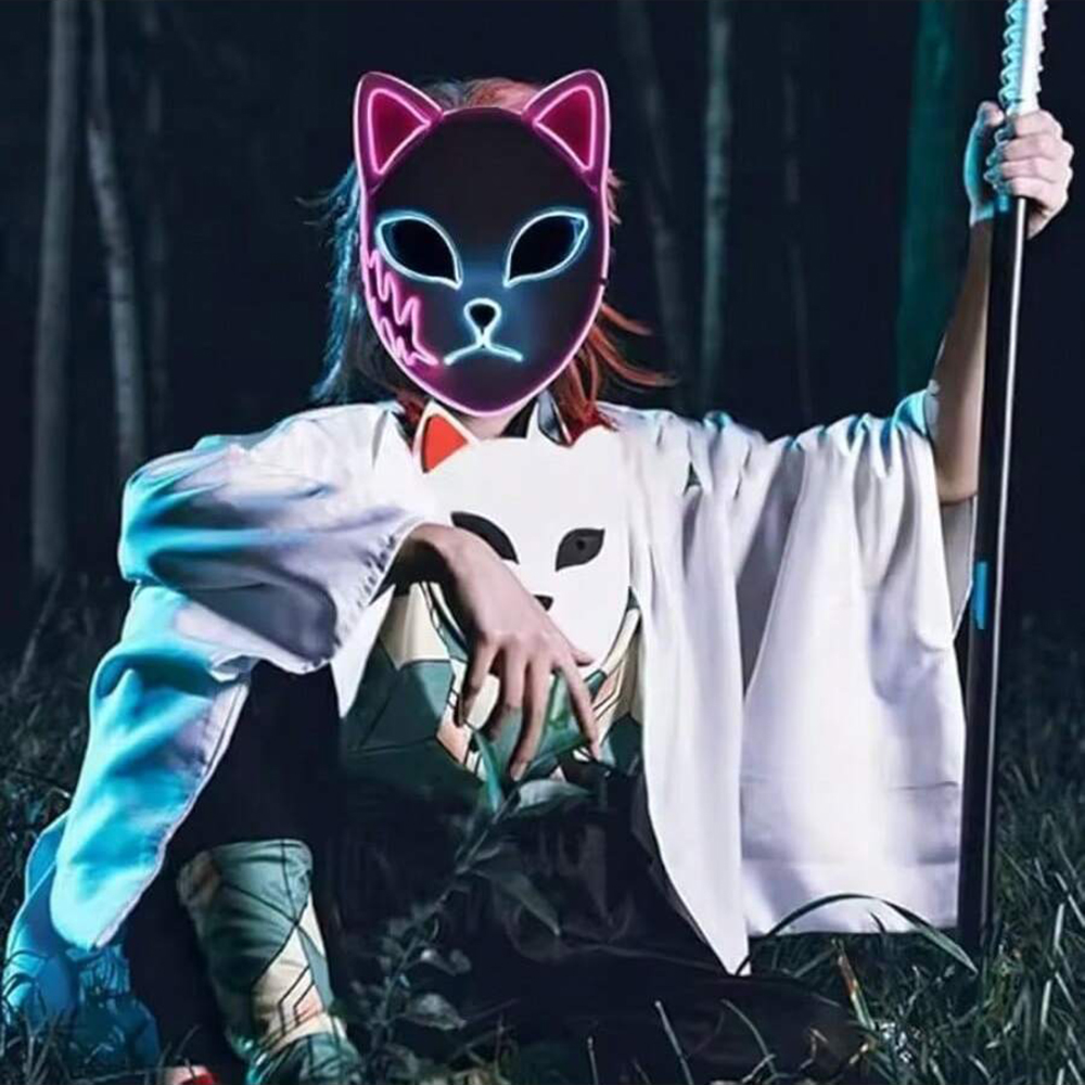 Halloween Neon Glow Maske Cosp – Anime Cosplay With Mask Bewertung und Preis