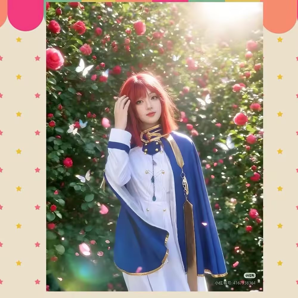 Shirayuki Cosplay Kostüme Anim – Anime Cosplay Red Hair Bewertung und Preis