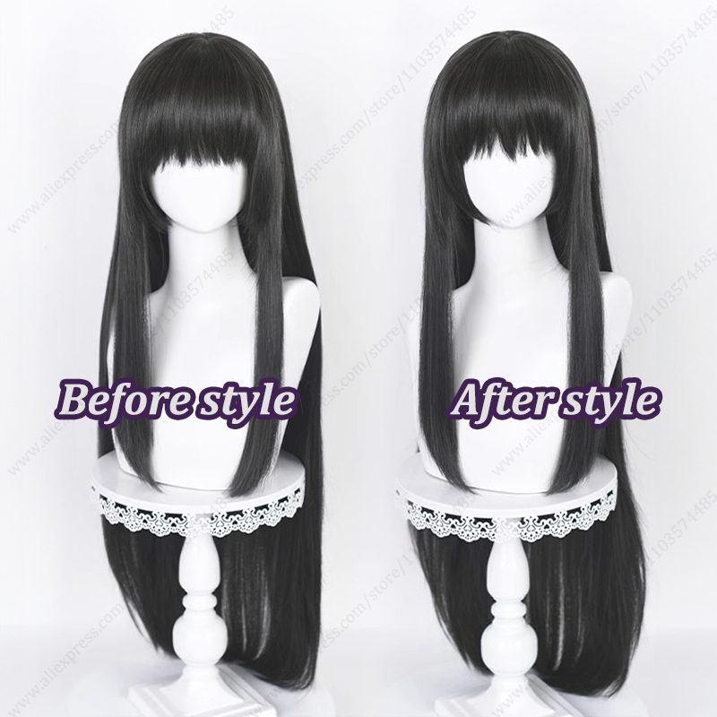 Akemi Homura 90cm lang gerade  – Anime Cosplay Long Black Hair Bewertung und Preis