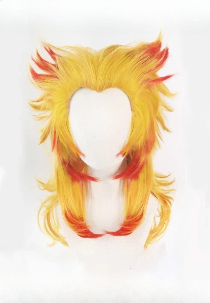 Rengoku Kyoujurou Perücke Kime – Anime Cosplay Red Hair Bewertung und Preis