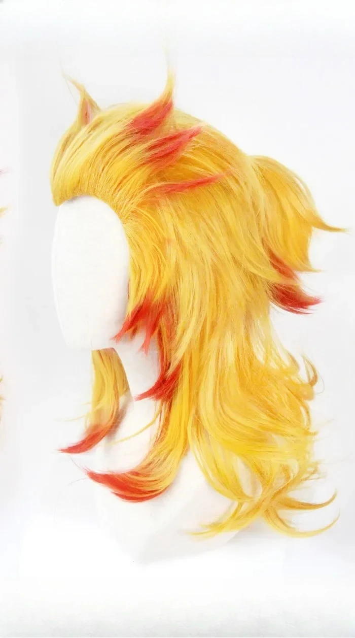 Rengoku Kyoujurou Perücke Kime – Anime Cosplay Red Hair Bewertung und Preis