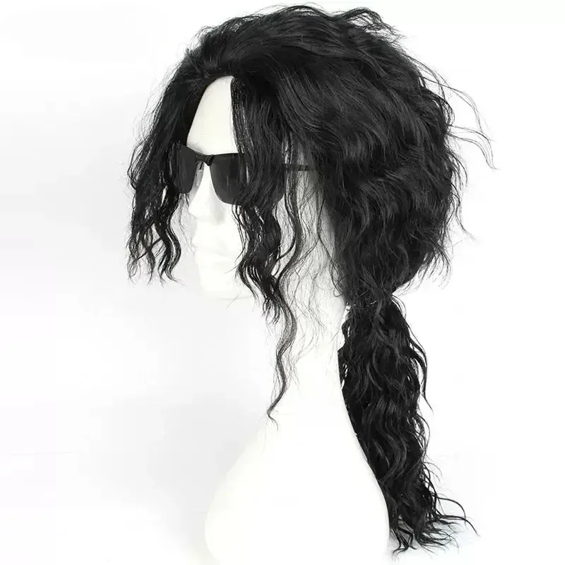MJ Michael Cosplay Schwarze Pe – Anime Cosplay Long Black Hair Bewertung und Preis
