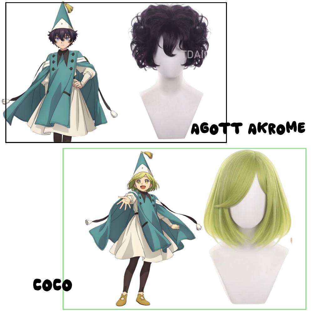 Witch Hat Atelier Agott Akrome – Cosplay Anime Black Hair Bewertung und Preis