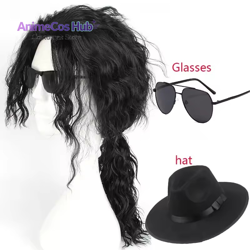 Anime Michael Jackson Cosplay  – Anime Cosplay Long Black Hair Bewertung und Preis
