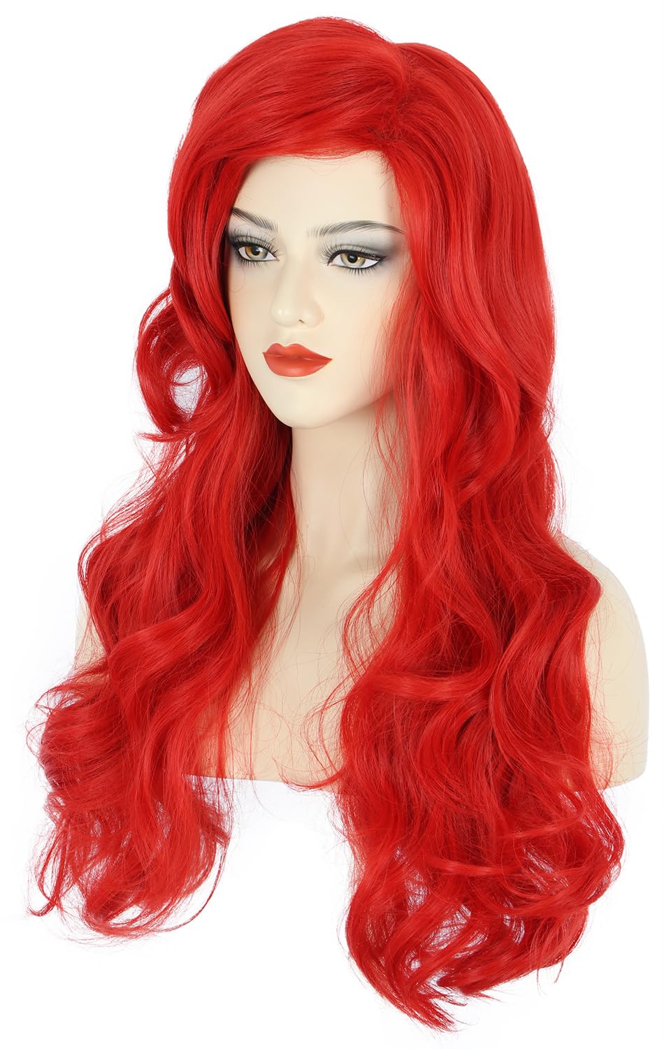 Frauen lange gewellte rote Per – Anime Cosplay Red Hair Bewertung und Preis