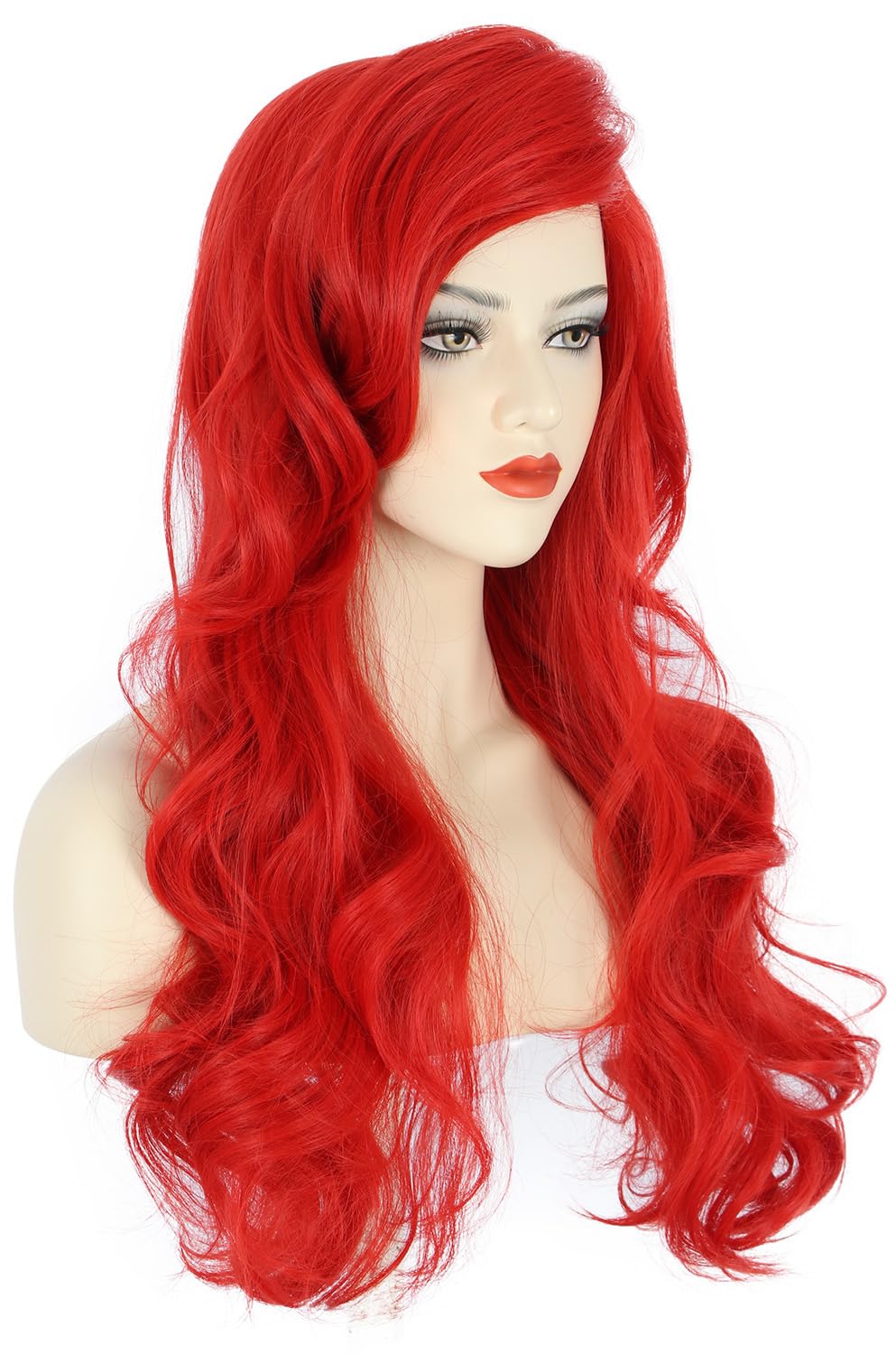 Frauen lange gewellte rote Per – Anime Cosplay Red Hair Bewertung und Preis