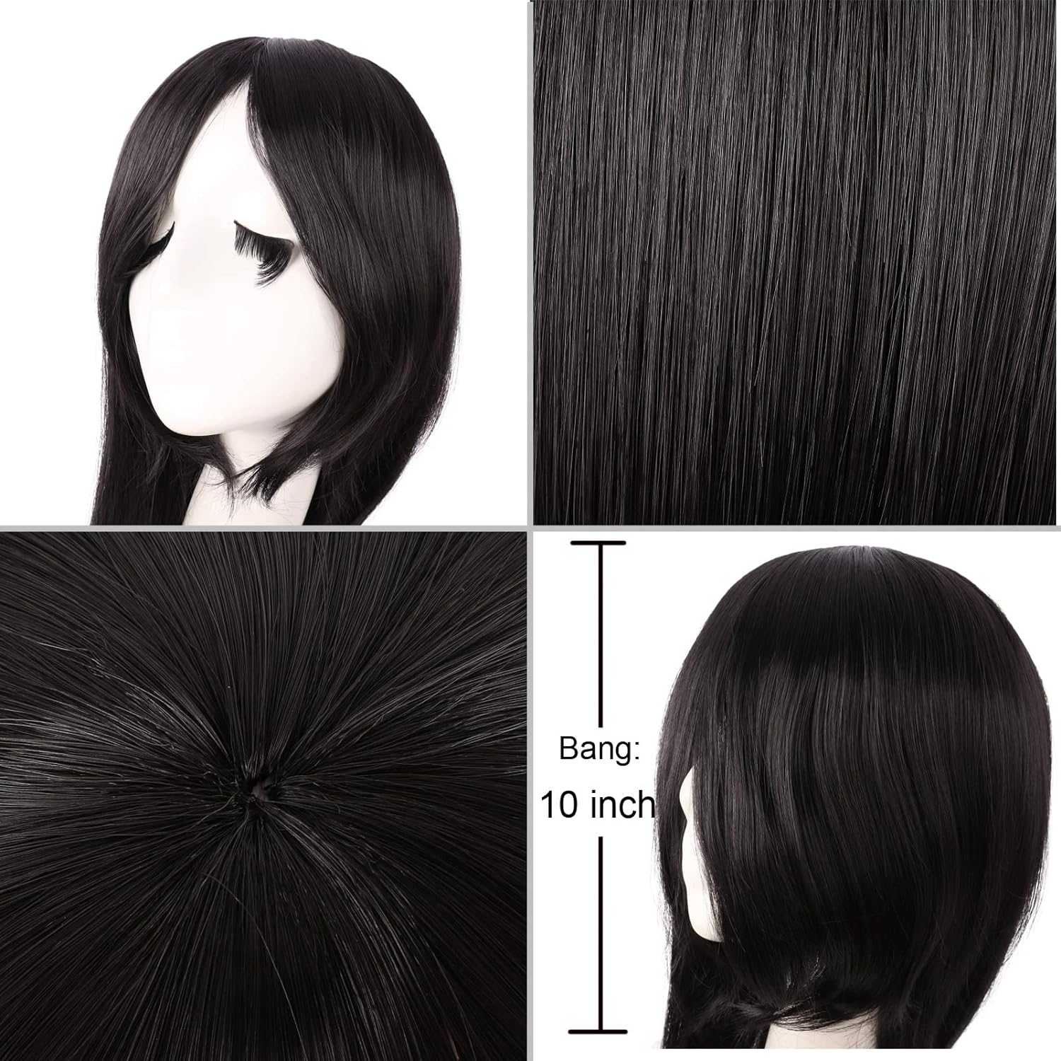 40 Zoll 100 cm lange gerade Co – Anime Cosplay Long Black Hair Bewertung und Preis